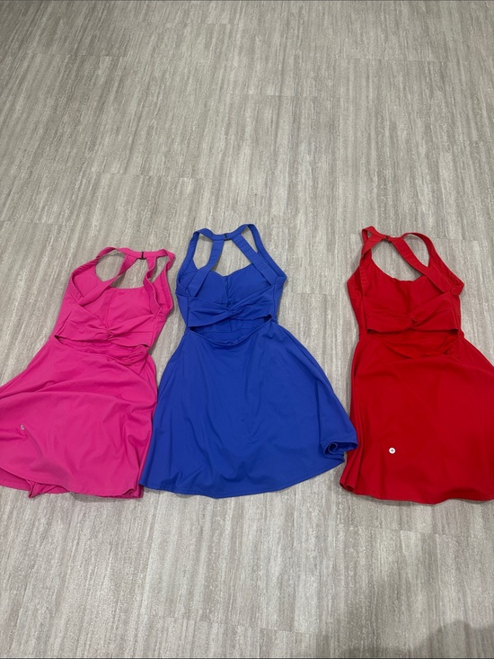HALARA Dresses & Skirts - HALARA Strappy Skater Dress Trio in Pink, Blue, Red